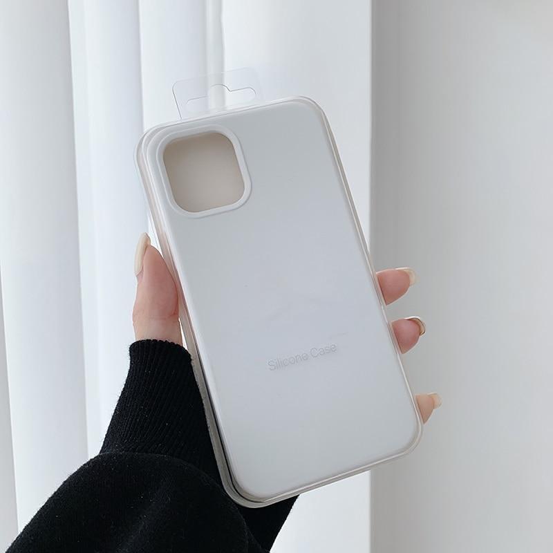 Жидкий силиконовый чехол для iPhone 15, 14, 13, 12, 11 Pro Max, мини-чехол для телефона Apple iPhone 6, 6s, 7, 8 Plus X XR XS Max SE 2020