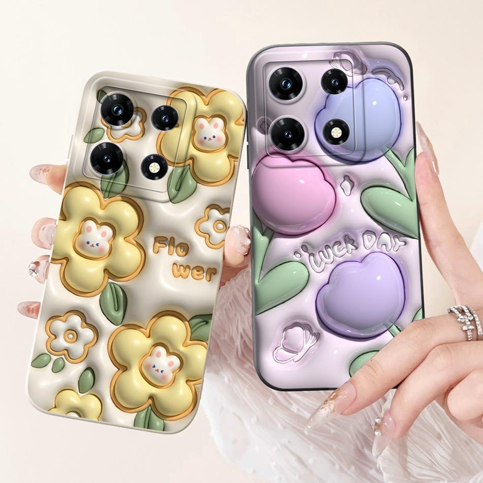 Чехол для Infinix Note 30 Pro, Infinix Note 30i, Note30, 30Pro 4G, Милый мультяшный панда и кролик, Мягкий силиконовый, Ударопрочный