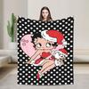 Warm Blanket Camping B-Bettys Boops Throw Blanket  Flannel Bedspread For Living Room Comfortable Sofa Bed Cover