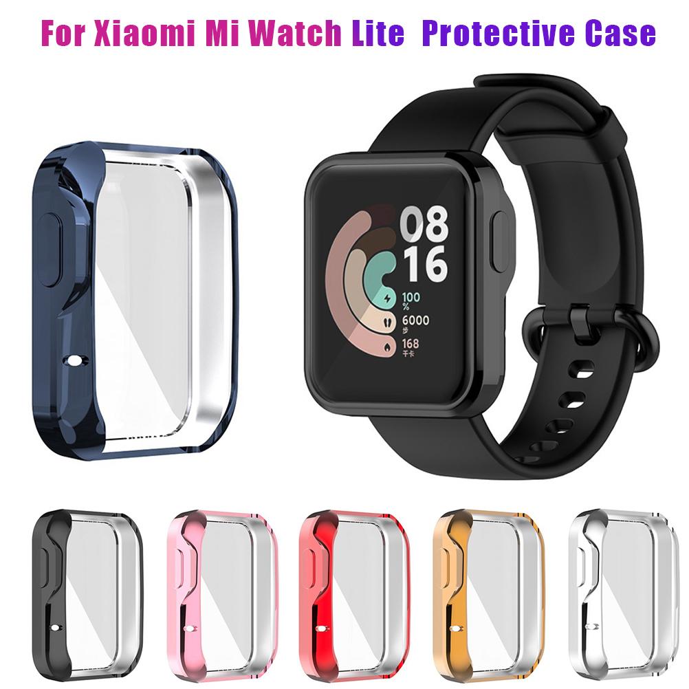 Защитный чехол-бампер с защитой экрана Full Coverage из ТПУ для Mi Watch, устойчивый к царапинам, с гальваническим покрытием