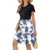 Women's Summer Ruffle Sleeve Round Neck With Pocket Vintage Floral Print Casual Dresses