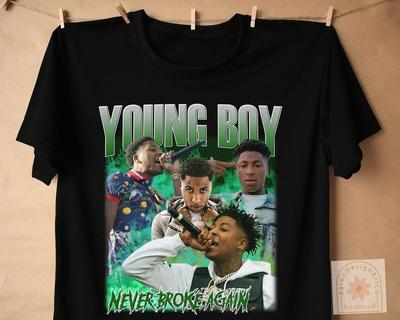 Винтажная футболка Youngboy, Унисекс футболка YoungBoy Never Broke Again