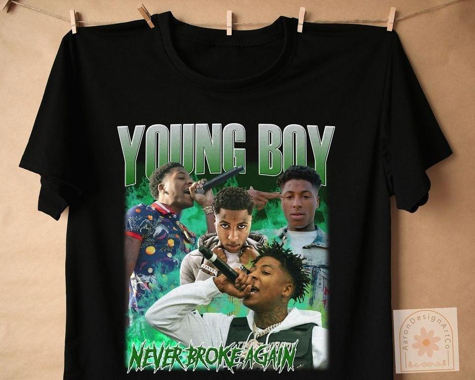 Винтажная футболка Youngboy, Унисекс футболка YoungBoy Never Broke Again