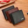 Foldable Short Pu Leather Men Wallet Business Casual Male Purses Money Clip Credit Card Holders Money Bag Coin Purse Clutch