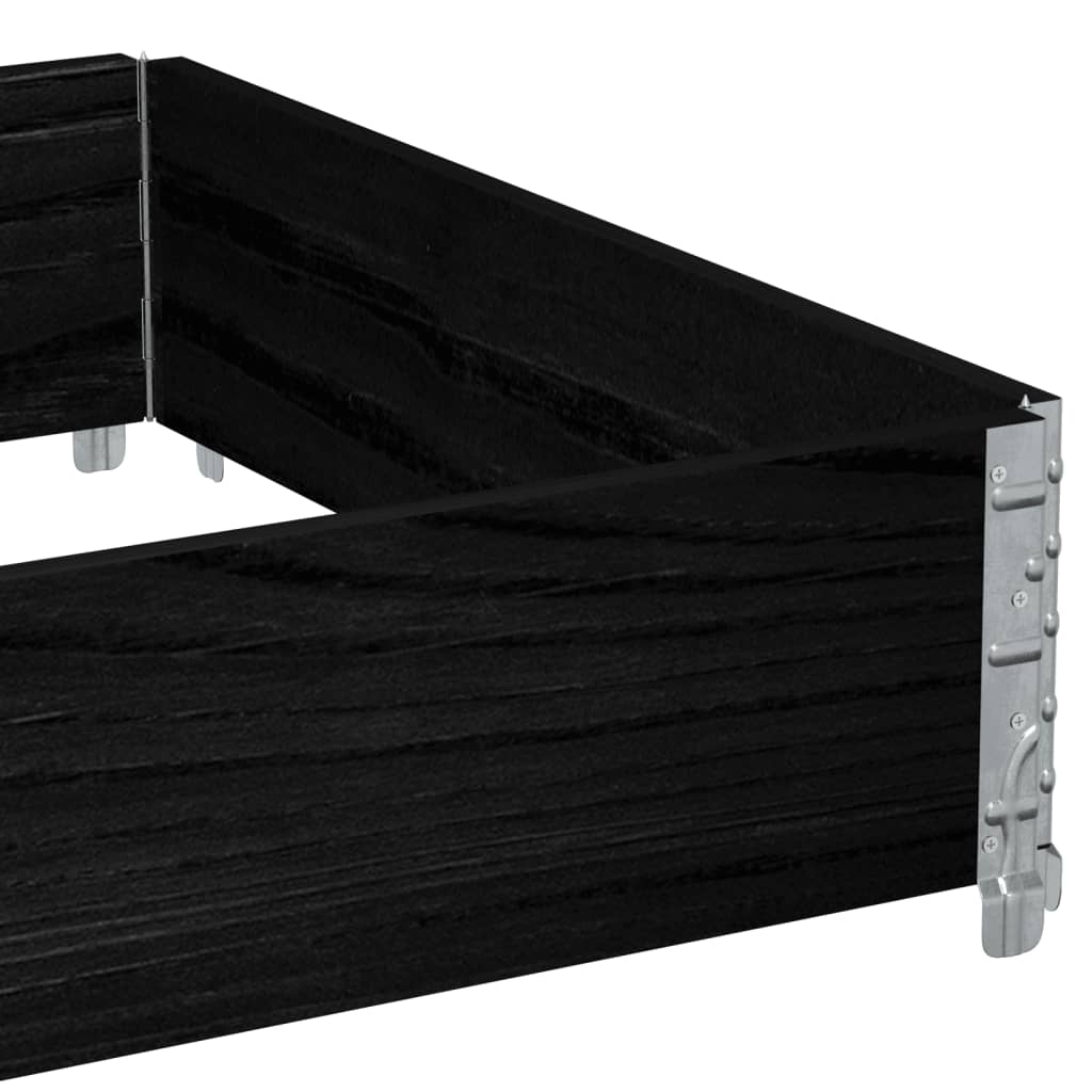 Planter Box Black 120x80 cm Solid Pine Wood