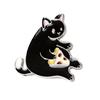 1Pc Cartoon Lovely Super Cute Cat Corsage Collar Metal Brooch Pins Jewelry