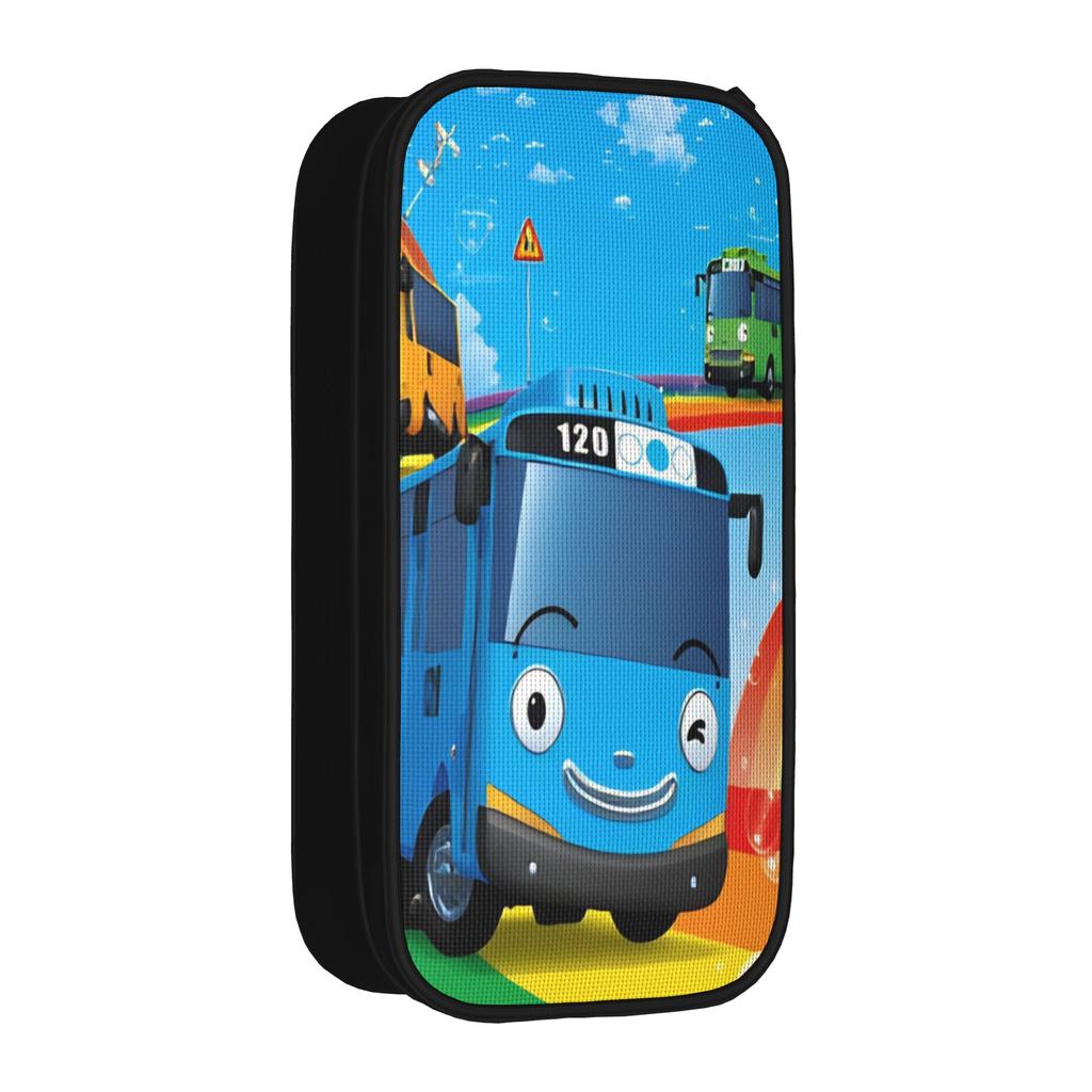 Cute Tayos Little Bus Rainbow Pencil Case Pencilcases Pen for Girls Boys Large Storage Bag School Supplies Cosmetic Stationery
