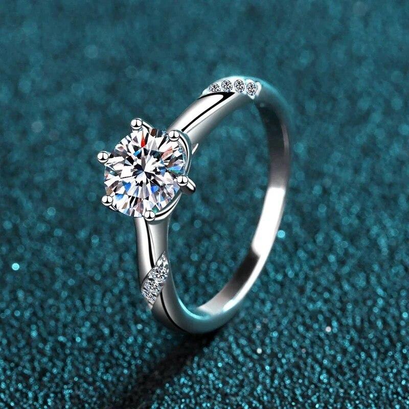 Кольцо с муассанитом 3 карата, 9 мм, стерлинговое серебро 925 пробы с позолотой 18 карат, обручальное кольцо с бриллиантом, ювелирные изделия для женщин