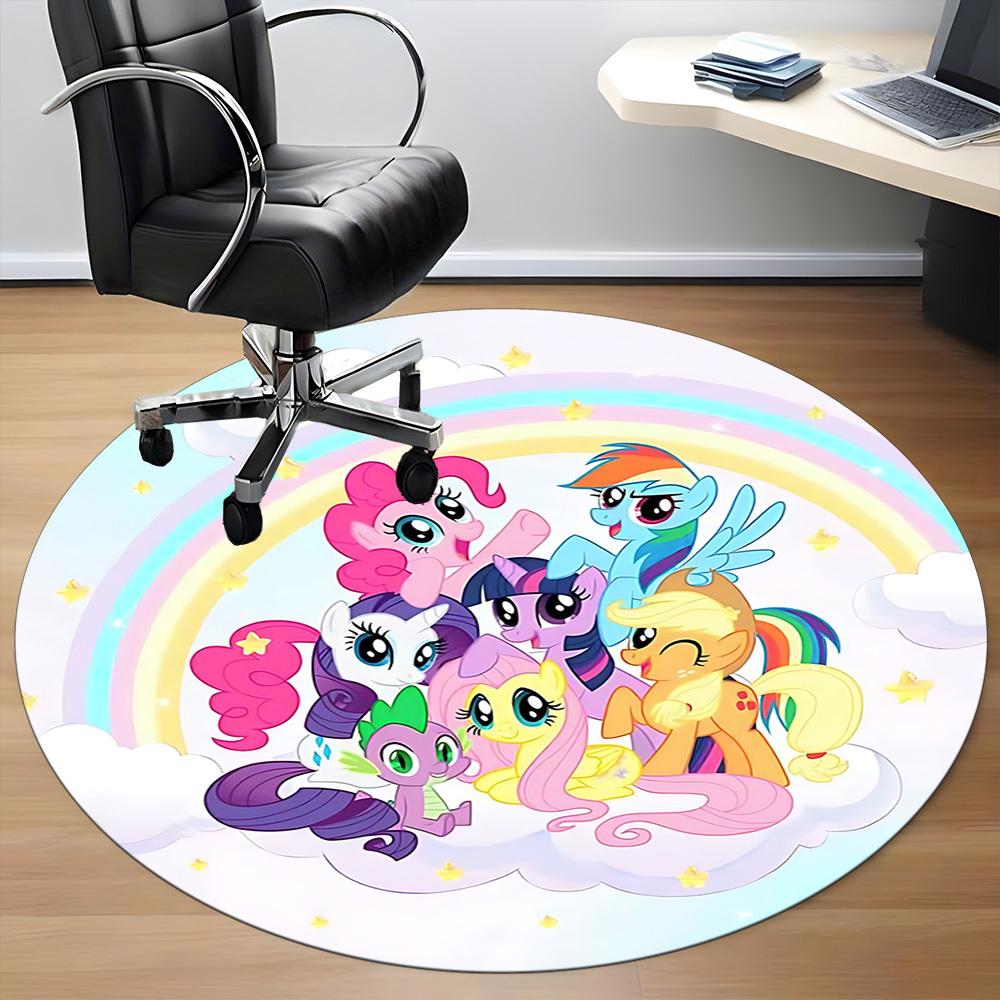 1 шт. Круглый ковер My Little Pony для офиса, под офисные стулья, спальни, гостиной, домашний декор a1022163
