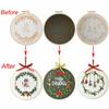 Punch DIY Crafts Needle Thread Xmas Embroidery Christmas Ornament Embroidery Hoop Cross Stitch Kit