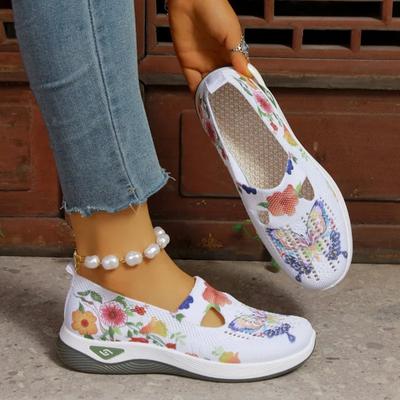 2024 Новый стиль Универсальные популярные туфли на плоской подошве с круглым носком Весна и Осень Небольшие туфли без застежек в тон цвета для женщин