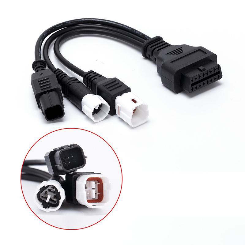 Кабель-адаптер OBD для мотоцикла Yamaha Honda: 3+4/6-контактный на 16-контактный