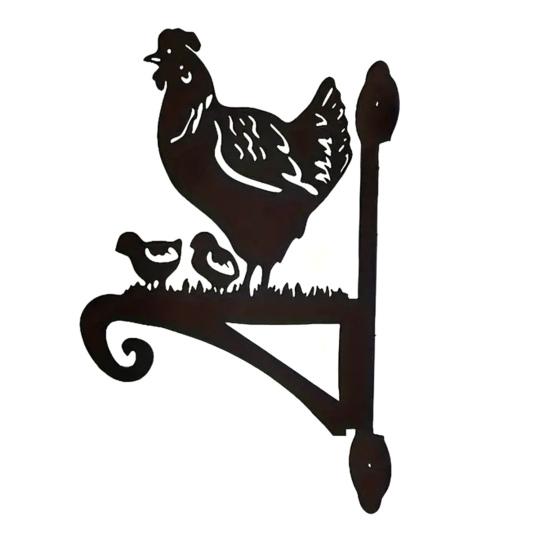 Металлический настенный крючок с покрытием, вешалка для растений, настенный крючок в виде силуэта животного, антикоррозийный кронштейн для подвешивания растений в помещении и на открытом воздухе, кормушки для птиц, фонари