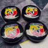 4PCS 60mm Car Wheel Hub Cover Emblem Sticker Accessory For  Abarth 500 Tipo FR Panda Argo Freemont Viaggio Bravo Punto Doblo
