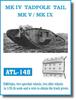 Friul Model Metal Movable Track Series Tadpole Tank Пластиковые детали для модели 1/35 Mk.4 Tail/Rhombus Mk.5/Mk.9 ATL-148