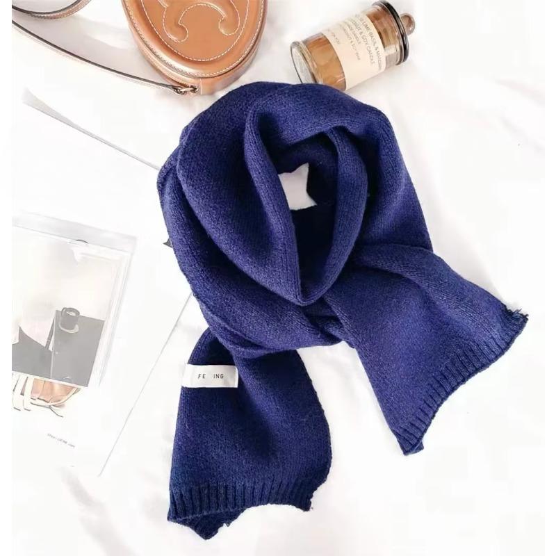 Женский шарф из смеси кашемира, женский зимний теплый утолщенный роскошный однотонный платок, женский теплый толстый шерстяной шейный платок, одеяло
