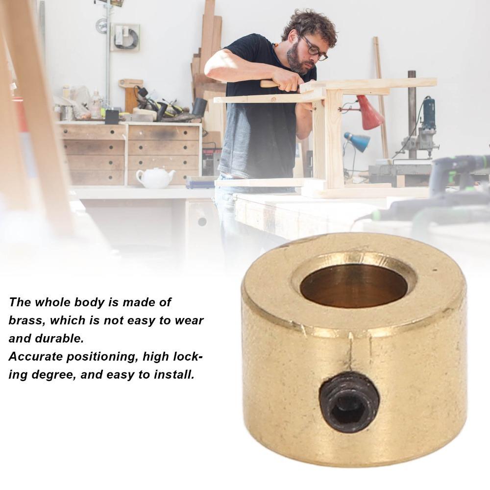 Shaft Positioner Drill Stop Collar Brass Material Depth Stop Collar Brass Drill Bit Woodworking