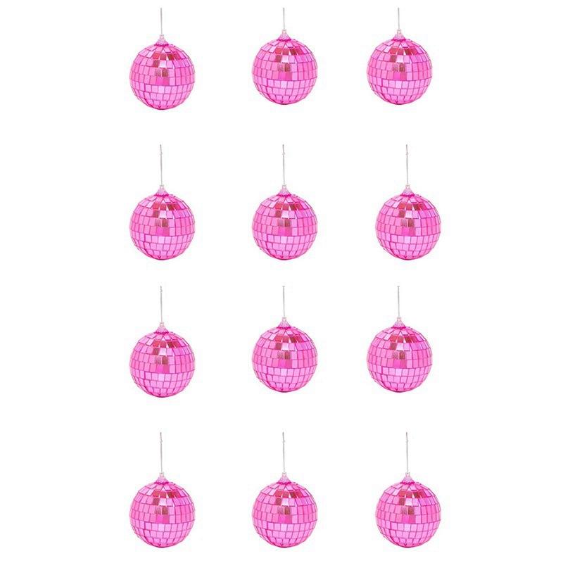 12 шт. 3 см Зеркальный шар Диско-шар Сценический свет Светоотражающий Вращающийся Ярко-серебристый Стеклянный шар Свадебная вечеринка Рождество Дом KTV Декор