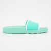 Gavy Water Green Mules with White Trim for Women