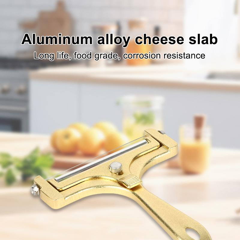 Premium Cheese Cutter & Slicer - Stainless Steel, Adjustable Wire, Includes 4 Additional Wires