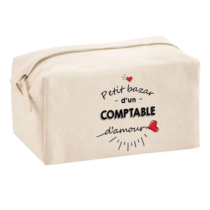 Trousse multifonction Bazar d'un Comptable d'amour Cadeau Anniversaire Idée Personnalisé | Trousse Scolaire Fournitures Bureau
