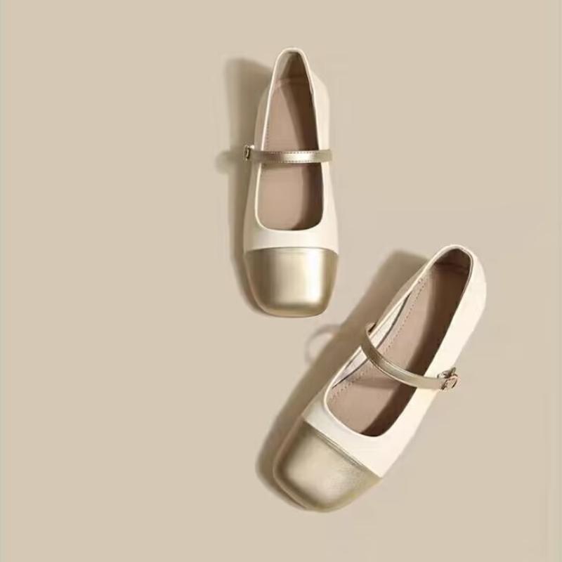 Туфли женские Мэри Джейн на толстом каблуке, маленькие кожаные туфли с толстой подошвой, осенние новые простые женские туфли с неглубоким носком 2024 года