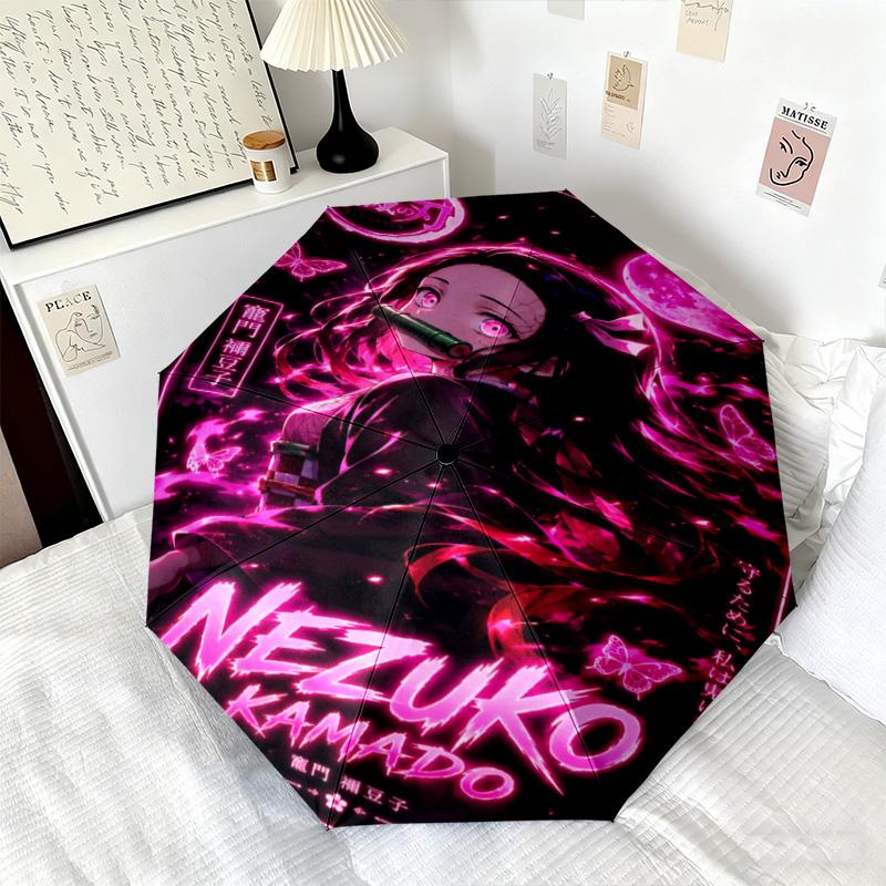 Japanese-style cartoon Demon Slayer Kamado Tanjiro & Kamado Nezuko umbrella including home travel and outdoor activities Multi functional umbrella 28