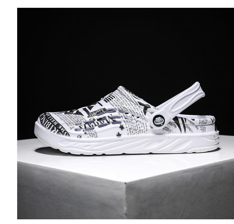 Men's Trendy Plus Size Closed-Toe Clog Sandals - Breathable Fashion Outdoor Slippers