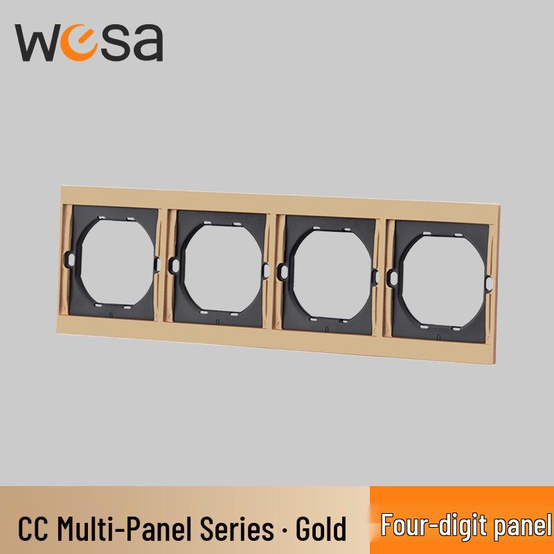 CC New Style 16A Multi-Gang European Socket Panel with Flame Retardant Protection and Switch