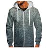 Men's Zipper Sweater Coat Printed Fashion Hooded Sweater