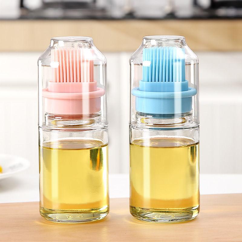 Кухонная масляная щетка, силиконовая щетка с бутылкой, блинная, устойчивая к высоким температурам, безволосая интегрированная щетка для выпечки, пищевая щетка, формы для выпечки