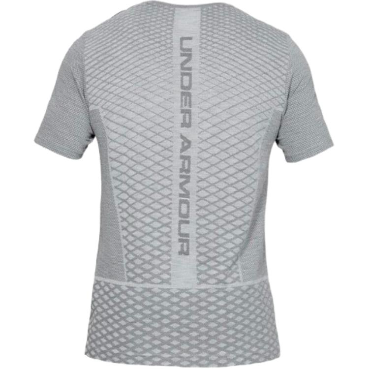 Under Armour Футболка с коротким рукавом и сетчатым принтом, мужская, серая, 1328689-011