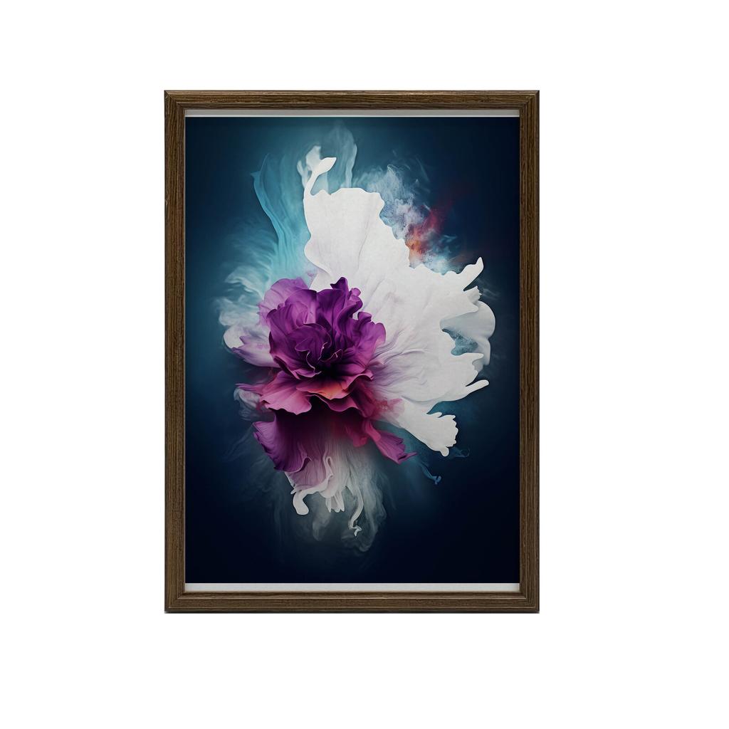 Abstrakcyjny Urok Kwiatu Abstrakcyjny Urok Kwiatu, 40X50 Cm, Rama Aluminiowa Złota, Papier Matowy 230 Gsm