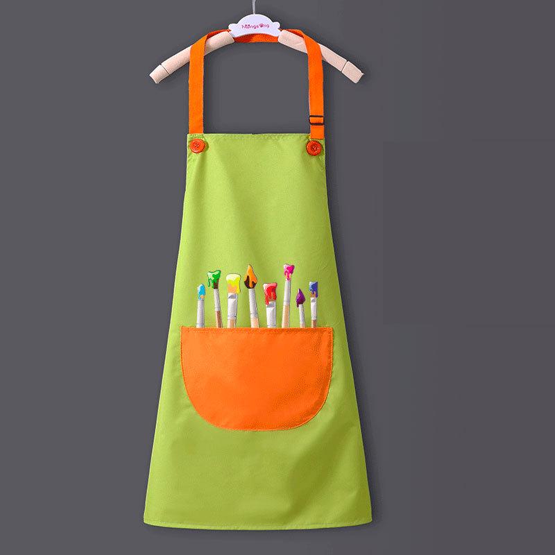 Waterproof Children's Art Apron with Sleeves - Ideal for Painting and Mealtime.
