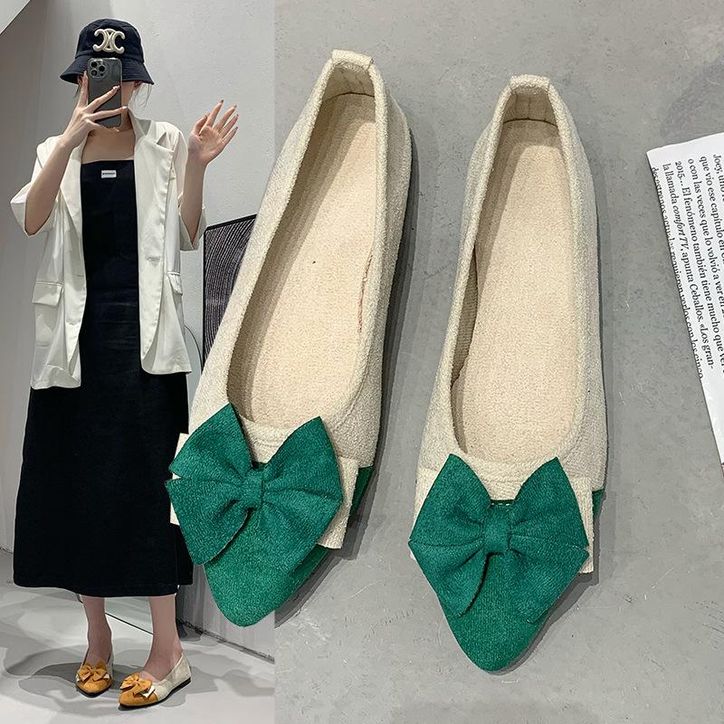 Женщины Девочки Твердые Большие Размеры Слипоны Плоские Мелкие Комфортные Повседневные Одиночные Туфли С Цветочным Принтом