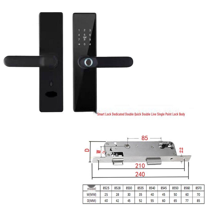 Многоязычный умный дверной замок с отпечатком пальца и дизайном граффити