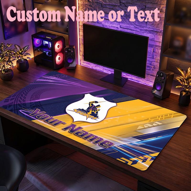 Melbourne Storm Customized Name Text Mouse Pad, Large Desk Mouse Mat Personalized Home Office Present