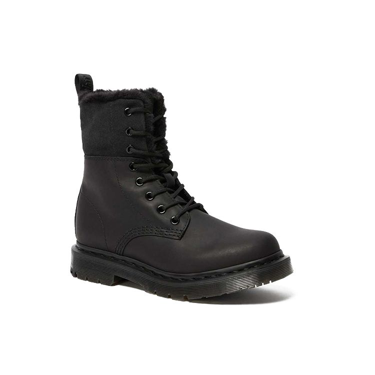 Dr. Martens 1460 Wintergrip Кожаные уличные повседневные ботинки Женские ботинки Черные 24015001