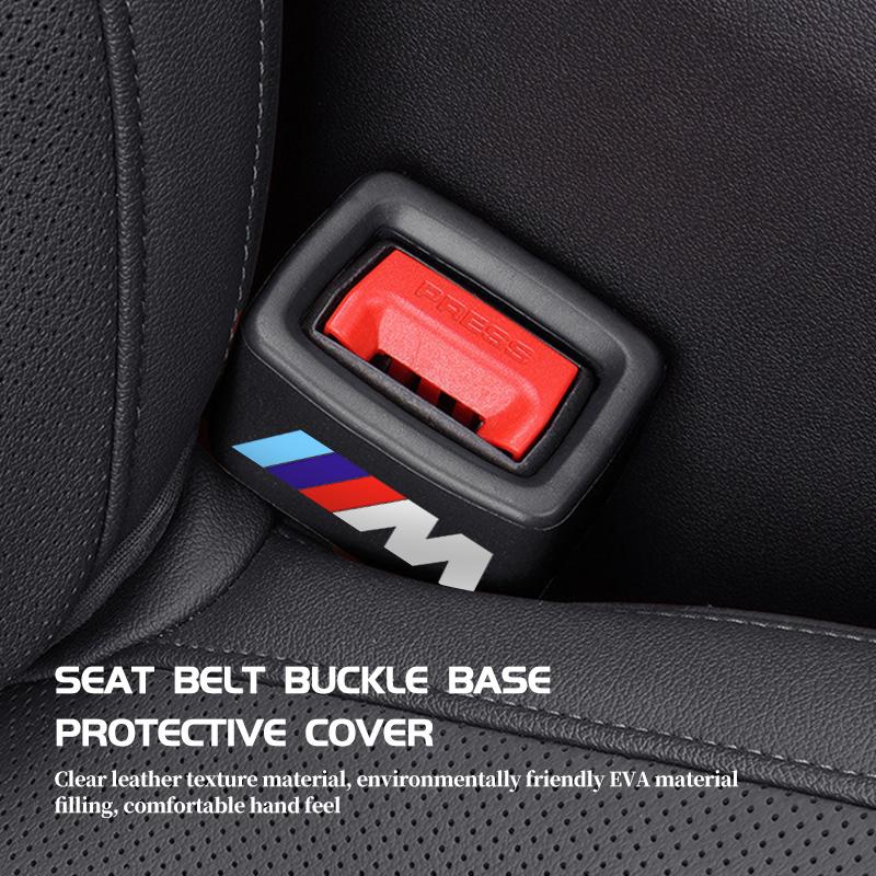 Car Seat Belt Buckle Anti-Scratch Safety Belt Base Protector Clip For BMW M 1 3 4 5 6 7 Series X1 X3 X4 X5 G20 G38 F48 E36 E39 GQ8