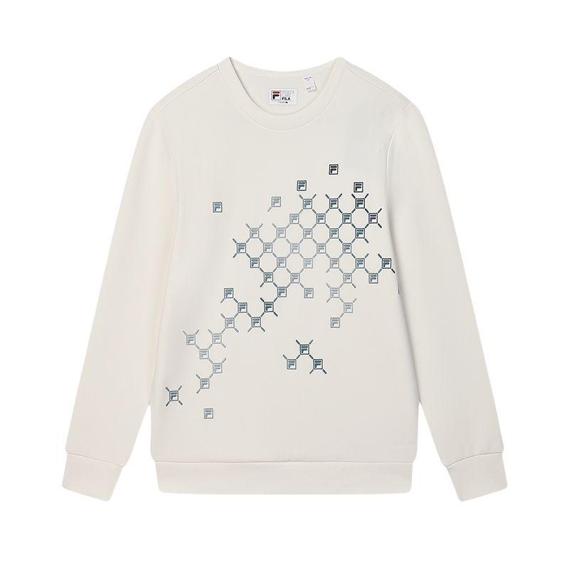 New FILA Sweatshirt Men's Heron White F11M518201F-WT