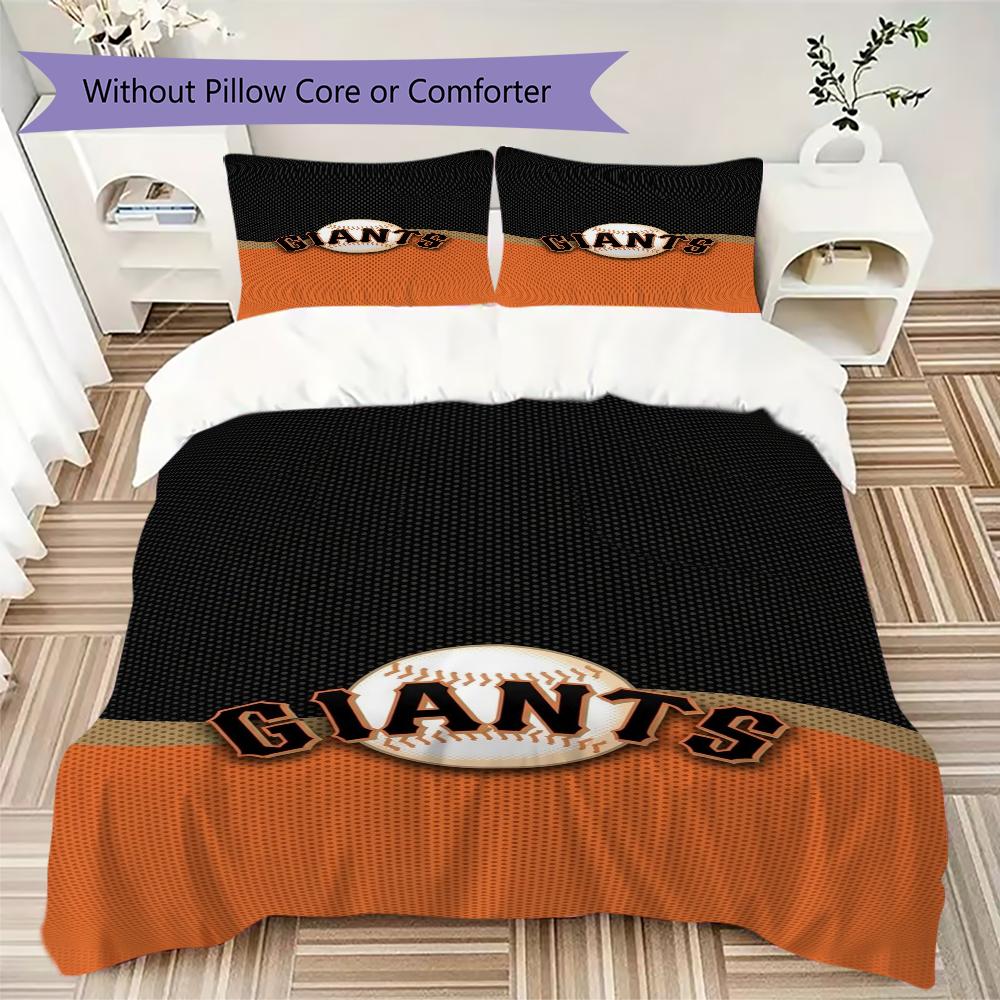 San Francisco Giants Pattern Bedding uilt Set uilt Cover Pillowcase Home Decoration Birthday Gift (1 * duvet cover + 2 * pillowcase without core)