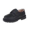2024 New Versatile Soft Four Seasons Black UK Uniform School Shoes Hook & Loop Kids Boys Loafers Breatheable Simple Child Shoes