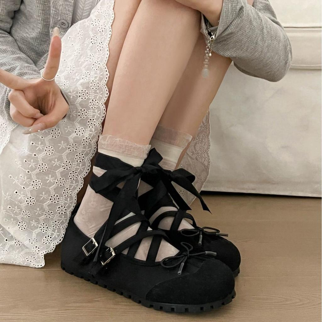 Весенние женские балетки с перекрестным ремешком, модные элегантные туфли с круглым носком, женские удобные балетки в уличном стиле с мягкой подошвой