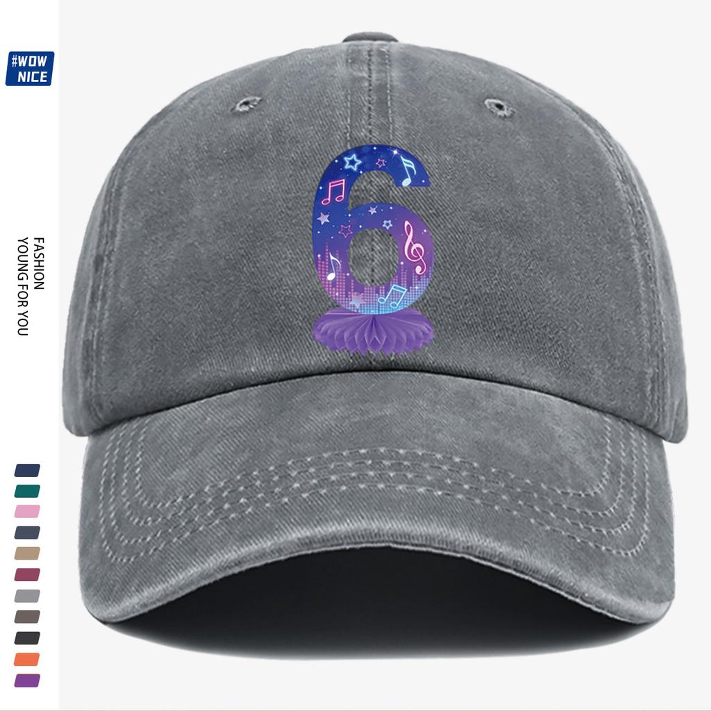 D Flat pc Music Starlight No Print Baseball Cap KPOP Group Flat Pattern Note Star Decor SlimFit Trendy Gatherings