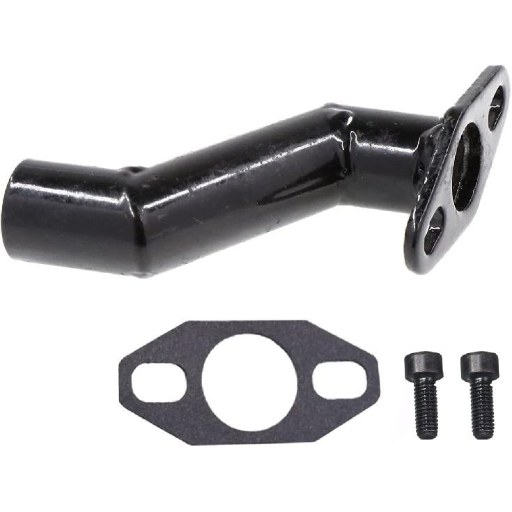 JRL 32Mm-40Mm Black Offset Intake Manifold And Gasket For 49Cc 66Cc 80Cc Motorized Bike Motorised Bicycle (Black)