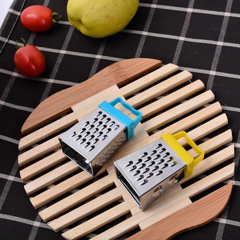 Stainless Steel Mini Four-Sided Grater Planer Multifunctional Peel Cutter Fruit Ginger Garlic Grater Cooking Kitchen Accessories