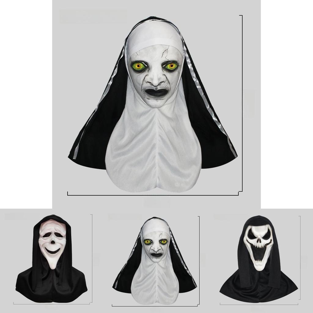 Creepy Scream Face Mask Collection Halloween Costume Latex Scary Props For Parties