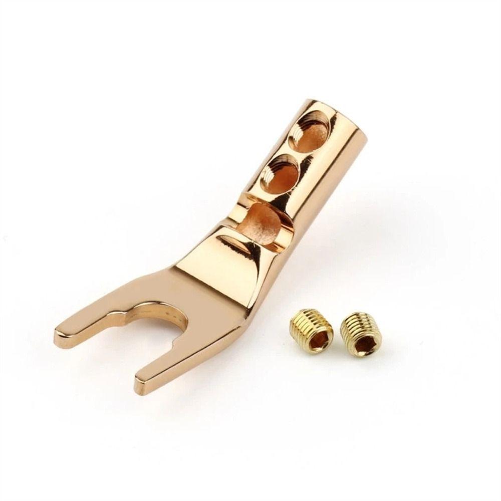 Plug Spade Adapter Audio Amplifier Adapter Y Type Binding Post U/Y Fork Spade Male Hifi Banana Plug