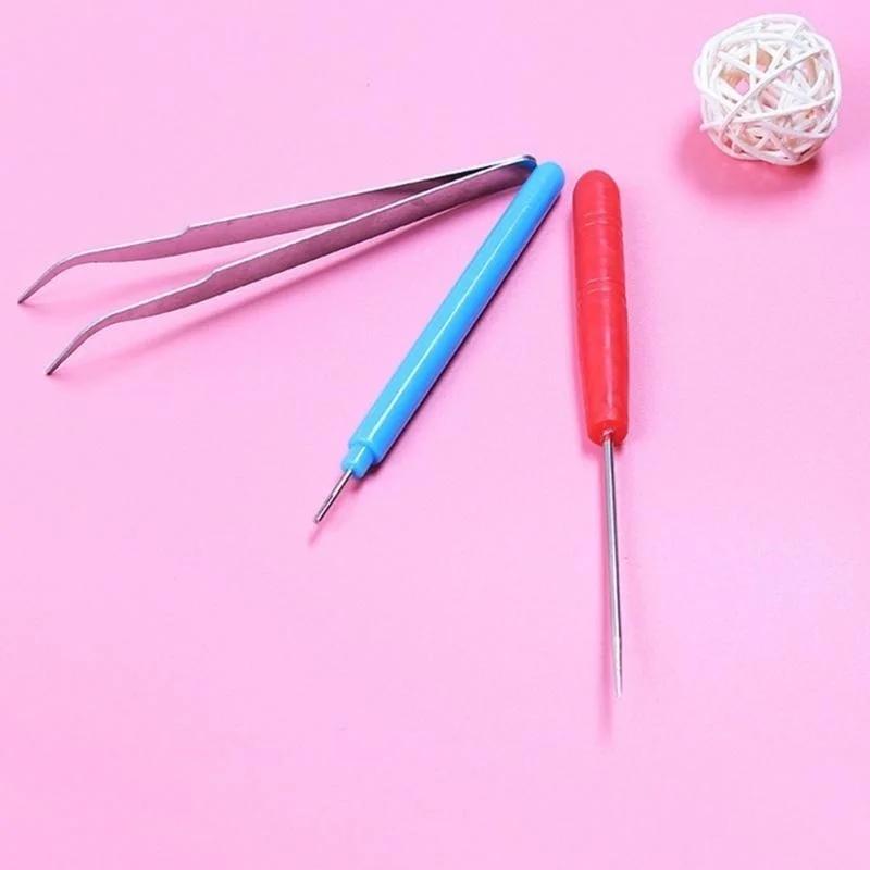 3 Piece Tweezers Feather Pen Needle Slot Pen Tool Kit DIY for Classroom Store Wedding Party Decoration Paper Tools