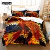 Flaming Phoenix Duvet Cover Full Queen Phoenix Nirvana Fired Volcano Bedding Set Microfiber Comforter Cover For Teen Adult Decor